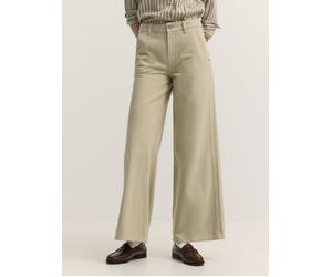 5-Pocket-Jeans BUGATTI "Modern Fit", Damen, Gr. 38, Normalgrößen, beige (160, oliv), 66% Baumwolle, 34% Lyocell, Jeans 5-Pocket-Jeans, Modern Fit High Waist Baumwolle Lyocell (99611427-38) 160, oliv