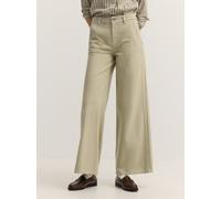 5-Pocket-Jeans BUGATTI "Modern Fit", Damen, Gr. 40, Normalgrößen, beige (160, oliv), 66% Baumwolle, 34% Lyocell, Jeans 5-Pocket-Jeans, Modern Fit High Waist Baumwolle Lyocell (99611427-40) 160, oliv