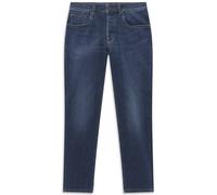 5-Pocket-Jeans BUGATTI "Slim Fit", Herren, Gr. 38, Länge 34, blau (396, schwarz indigo), 81% Baumwolle, 11% Lyocell, 6% Polyester, 2% Elasthan, Jeans 5-Pocket-Jeans, Slim Fit Candiani Denim Used Wash