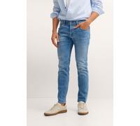 5-Pocket-Jeans BUGATTI "Slim Fit", Herren, Gr. 40, Länge 30, 346, blau, 81% Baumwolle, 11% Lyocell, 6% Polyester, 2% Elasthan, Jeans 5-Pocket-Jeans, italian premium denim fabric (36203606-40) 346, bla