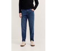 5-Pocket-Jeans BUGATTI "Tapered Fit", Herren, Gr. 33, Länge 30, blau (363, blau), 91% Baumwolle, 7% Polyester, 2% Elasthan, Jeans 5-Pocket-Jeans, aus Stretch Handcrafted Denim (29267911-33) 363, blau