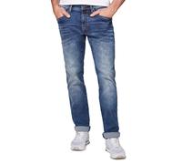 5-Pocket-Jeans CAMP DAVID, Herren, Gr. 38, Länge 34, blau (blau vintage), Denim/Jeans, Obermaterial: 60% Baumwolle, 24% Polyester, 13% Lyocell, 3% sonstige Fasern, unifarben, regular fit lang, Jeans 5