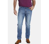 5-Pocket-Jeans CHARLES COLBY "Tiefbundjeans BARON CASSANDER", Herren, Gr. 30, N-Gr, blau (hellblau), Obermaterial: 60% Baumwolle CO. 38% Polyester COOLMAX PES(Coolmax). 2% Elasthan EL., Hosen Straight