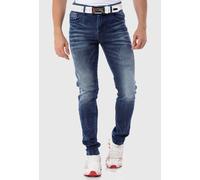 5-Pocket-Jeans CIPO & BAXX "Cipo & Baxx Hose", Herren, Gr. W30/L34, Länge 34, blau, Obermaterial: 99% Baumwolle CO. 1% Elasthan EL., uni, regular fit, Jeans 5-Pocket-Jeans, mit moderner Waschung (9290