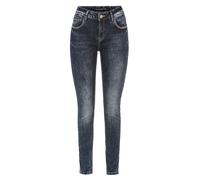 5-Pocket-Jeans CIPO & BAXX "Cipo & Baxx Jeans", Damen, Gr. W30/L34, Länge 34, blau, Obermaterial: 97% Baumwolle CO. 3% Elasthan EL., uni, slim fit, Jeans 5-Pocket-Jeans, mit dezenter Waschung und cool