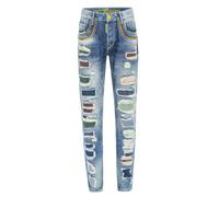 5-Pocket-Jeans CIPO & BAXX "Jeans", Herren, Gr. 30, Länge 34, blau, 100% Baumwolle, unifarben, slim fit lang, Jeans 5-Pocket-Jeans, mit farbigen Ziernähten (63115307-30) blau