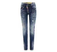 5-Pocket-Jeans CIPO & BAXX "Cipo & Baxx Jeans", Herren, Gr. W36/L32, Länge 32, blau, Obermaterial: 98% Baumwolle CO. 2% Elasthan EL., uni, regular fit, Jeans 5-Pocket-Jeans, mit trendigen Used-Element