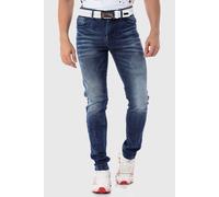 5-Pocket-Jeans CIPO & BAXX "Hose", Herren, Gr. 38, Länge 32, blau, 99% Baumwolle, 1% Elasthan, unifarben, regular fit lang, Jeans 5-Pocket-Jeans, mit moderner Waschung (96334269-38) blau