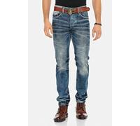 5-Pocket-Jeans CIPO & BAXX "Jeans", Herren, Gr. 29, Länge 32, blau, 100% Baumwolle, unifarben, regular fit lang, Jeans 5-Pocket-Jeans, in Straight-Fit, CD-328 (91322107-29) blau