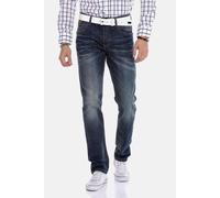 5-Pocket-Jeans CIPO & BAXX "Cipo & Baxx Jeans", Herren, Gr. W36/L32, Länge 32, blau, Obermaterial: 98% Baumwolle CO. 2% Elasthan EL., uni, regular fit, Jeans 5-Pocket-Jeans, in Regular-Fit, CD184A (33