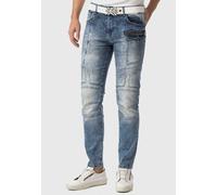 5-Pocket-Jeans CIPO & BAXX "Jeans", Herren, Gr. 38, Länge 34, blau, 99% Baumwolle, 1% Elasthan, unifarben, regular fit lang, Jeans 5-Pocket-Jeans, im trendigen Design (51314420-38) blau
