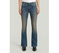 5-Pocket-Jeans G-STAR "3301 Flare Jeans", Damen, Gr. 28, Länge 32, antique blauschist, Obermaterial: 94% Baumwolle, 4% Elastomultiester, 2% Elasthan, Jeans 5-Pocket-Jeans (60731506-28) antique blausch