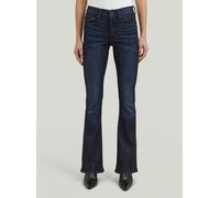 Bootcut-Jeans G-STAR "3301 Flare Wmn", Damen, Gr. 31, Länge 32, blau (worn in chopper), Denim/Jeans, Obermaterial: 92% Baumwolle, 6% Elastomultiester, 2% Elasthan, bootcut fit normal, Jeans, aus Stret