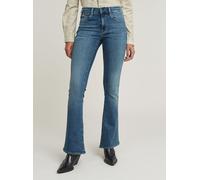 Bootcut-Jeans G-STAR "3301 Flare Wmn", Damen, Gr. 32, Länge 32, blau (faded icy blau), Denim/Jeans, Obermaterial: 99% Baumwolle, 1% Elasthan, bootcut fit normal, Jeans, aus Stretch-Denim (42082650-32)