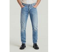 Regular-fit-Jeans G-STAR "3301 Straight Tapered", Herren, Gr. 32, Länge 36, blau (blau, aged), Denim/Jeans, Obermaterial: 99% Baumwolle, 1% Elasthan, normal normal, Jeans (94472126-32) blau, aged