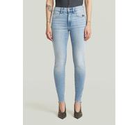 5-Pocket-Jeans G-STAR "3301 Skinny Jeans", Damen, Gr. 28, Länge 30, faded pewter blau, Obermaterial: 65% Baumwolle, 27% Baumwolle, 6% Elastomultiester, 2% Elasthan, Jeans 5-Pocket-Jeans (83313850-28)