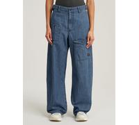 5-Pocket-Jeans G-STAR "Belted Cargo Loose 2.0 Jeans", Damen, Gr. 26, Länge 32, blau (faded indigo ripstop), Obermaterial: 100% Baumwolle, Jeans 5-Pocket-Jeans (36041340-26) faded indigo ripstop