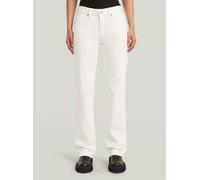 5-Pocket-Jeans G-STAR "G-Straight Jeans", Damen, Gr. 28, Länge 30, lt chalk gd, Obermaterial: 98% Baumwolle, 2% Elasthan, Jeans 5-Pocket-Jeans (54385952-28) lt chalk gd