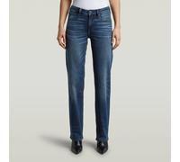 5-Pocket-Jeans G-STAR "G-Straight Wmn", Damen, Gr. 30, Länge 34, blau (antique vespa), Denim/Jeans, Obermaterial: 99% Baumwolle, 1% Elasthan, straight fit lang, Jeans 5-Pocket-Jeans, im Straight Fit (