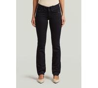 5-Pocket-Jeans G-STAR "Midge Slim Straight Jeans", Damen, Gr. 25, Länge 30, pitch schwarz, Obermaterial: 66% Baumwolle, 26% Baumwolle, 7% Elastomultiester, 1% Elasthan, Jeans 5-Pocket-Jeans (31901921-