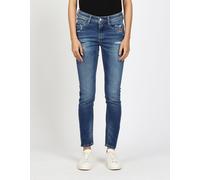 Relax-fit-Jeans GANG "94AMELIE", Damen, Gr. 29, N-Gr, blau sea destroy, Denim/Jeans, Obermaterial: 90% Baumwolle, 6% Polyester, 4% Elasthan, regular fit lang, Jeans, mit Used-Effekten (71746409-29) bl
