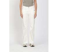 5-Pocket-Jeans GANG "94AMELIE WIDE", Damen, Gr. 33, Normalgrößen, sanftes weiß, 81% Baumwolle, 17% Polyester, 2% Elasthan, unifarben, regular fit lang, Jeans 5-Pocket-Jeans, im 5-Pocket-Style (4388921