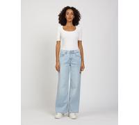 5-Pocket-Jeans GANG "94CARLOTTA", Damen, Gr. 28, Normalgrößen, blau (summer bleached), 81% Baumwolle, 17% Polyester, 2% Elasthan, unifarben, regular fit lang, Jeans 5-Pocket-Jeans, im 5-Pocket-Style (
