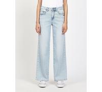 5-Pocket-Jeans GANG "94CARLOTTA LONG", Damen, Gr. 31, Normalgrößen, blau (cosmic marble wash), 93% Baumwolle, 5% Elastomultiester, 2% Elasthan, unifarben, relaxed fit lang, Jeans 5-Pocket-Jeans, im 5-