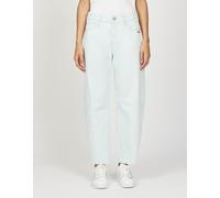 5-Pocket-Jeans GANG "94IDA", Damen, Gr. 32, N-Gr, blau (ice blau fringes), Denim/Jeans, Obermaterial: 90% Baumwolle, 8% Polyester, 2% Elasthan, Ballonform knöchellang, Jeans 5-Pocket-Jeans, im lässige