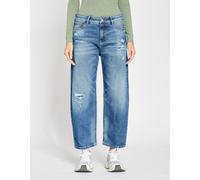 5-Pocket-Jeans GANG "94IDA", Damen, Gr. 32, N-Gr, blau (worn blau dusk), Denim/Jeans, Obermaterial: 90% Baumwolle, 6% Polyester, 4% Elasthan, Destroyed-Effekte, Ballonform knöchelfrei, Jeans 5-Pocket-