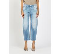 5-Pocket-Jeans GANG "94IDA", Damen, Gr. 33, Normalgrößen, bright blau repair, 98% Baumwolle, 2% Elasthan, unifarben, gerade, unten schmal 7/8-Länge, Jeans 5-Pocket-Jeans, im 5-Pocket Style (11072733-3