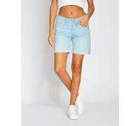 5-Pocket-Jeans GANG "94NICA SHORTS", Damen, Gr. 26, Normalgrößen, bright used denim, 90% Baumwolle, 2% Elasthan, 8% Polyester, unifarben, Ballonform kurz, Jeans 5-Pocket-Jeans, im 5-Pocket-Style (8291