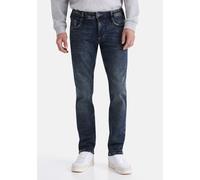 5-Pocket-Jeans HERO BY JOHN MEDOOX "Baxter Denim Relaxed Fit", Herren, Gr. 34, Länge 32, blau (vintage used), Denim/Jeans, 99% Baumwolle, 1% Elasthan, straight fit lang, Jeans 5-Pocket-Jeans, Relaxed