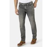 5-Pocket-Jeans HERO BY JOHN MEDOOX "Baxter Denim Relaxed Fit Jeans", Herren, Gr. 32, Länge 32, grau (grau wash), Denim/Jeans, 98% Baumwolle, 2% Elasthan, straight fit lang, Jeans 5-Pocket-Jeans, Relax