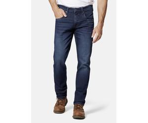 5-Pocket-Jeans HERO BY JOHN MEDOOX "Baxter Denim Relaxed Fit Jeans", Herren, Gr. 33, Länge 32, blau (dunkelblau tint), Denim/Jeans, 96% Baumwolle, 2% Polyester, 2% Elasthan, straight fit lang, Jeans 5