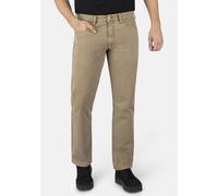 5-Pocket-Jeans HERO BY JOHN MEDOOX "Denver Colour Regular Straight Stretch Jeans", Herren, Gr. 31, Länge 32, braun (tabac structure), Denim/Jeans, 98% Baumwolle, 2% Elasthan, straight fit lang, Jeans 