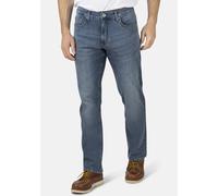 5-Pocket-Jeans HERO BY JOHN MEDOOX "Phoenix Denim Big Straight Cut Stretch Jeans", Herren, Gr. 42, Länge 34, blau (vintage blau), Denim/Jeans, 98% Baumwolle, 2% Elasthan, straight fit lang, Jeans 5-Po