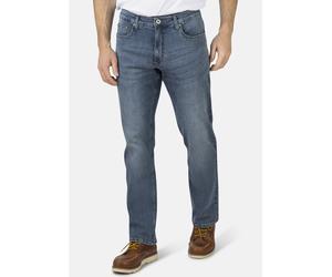5-Pocket-Jeans HERO BY JOHN MEDOOX "Phoenix Denim Big Straight Cut Stretch Jeans", Herren, Gr. 46, Länge 32, blau (vintage blau), Denim/Jeans, 98% Baumwolle, 2% Elasthan, straight fit lang, Jeans 5-Po