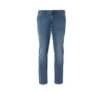 5-Pocket-Jeans HERO BY JOHN MEDOOX "Portland Denim Slim Straight Stretch Jeans", Herren, Gr. 38, Länge 34, mid blau used, Denim/Jeans, 89% Baumwolle, 10% Polyester, 1% Elasthan, straight fit lang, Jea
