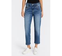 5-Pocket-Jeans HERRLICHER "Breezy Cropped Denim", Damen, Gr. 26, N-Gr, blau vibe, Denim/Jeans, Obermaterial: 99% Baumwolle, 1% Elasthan, straight fit 7/8-Länge, Jeans 5-Pocket-Jeans, Straight Fit (717