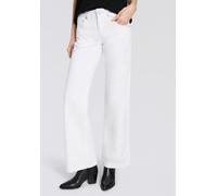 5-Pocket-Jeans HERRLICHER "Edna Denim White Stretch", Damen, Gr. 32, Länge 34, silk, Denim/Jeans, Obermaterial: 97% Baumwolle, 3% Elasthan, unifarben, bootcut fit lang, Jeans 5-Pocket-Jeans, im Flared