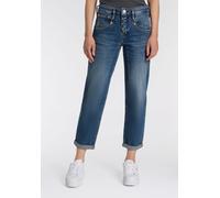 5-Pocket-Jeans HERRLICHER "Shyra Tap Denim", Damen, Gr. 27, N-Gr, iconic, Denim/Jeans, Obermaterial: 99% Baumwolle, 1% Elasthan, 7/8-Länge, Jeans 5-Pocket-Jeans, mit hohem Bund, Cropped (28817504-27)
