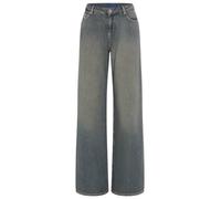 5-Pocket-Jeans HUGO BLUE "Gobana", Damen, Gr. 28, Länge 32, bright blau 434, Denim/Jeans, Obermaterial: 100% Baumwolle, unifarben, weit lang, Jeans 5-Pocket-Jeans, Low Rise, Wide Leg (56760068-28) bri