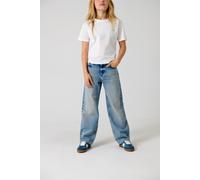5-Pocket-Jeans KIDS ONLY "KOGELLA MW WIDE TAI518 DNM NOOS", Mädchen, Gr. 146, N-Gr, blau (light blau denim), Denim/Jeans, Obermaterial: 100% Baumwolle, unifarben, Jeans 5-Pocket-Jeans (88347511-146) l
