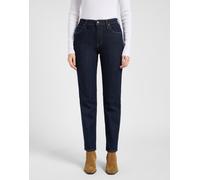 5-Pocket-Jeans LEE "LEE-CAROL", Damen, Gr. 29, Länge 29, blau (deepest_space), Denim/Jeans, Obermaterial: 84% Baumwolle, 14% Polyester, 2% Elasthan, straight fit lang, Jeans 5-Pocket-Jeans, hohe Leibh