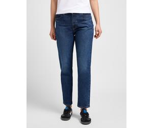 5-Pocket-Jeans LEE "LEE-CAROL", Damen, Gr. 29, Länge 31, blau (schwarz_humor), Denim/Jeans, Obermaterial: 67% Baumwolle, 32% Lyocell, 1% Elasthan, straight fit lang, Jeans 5-Pocket-Jeans, hohe Leibhöh