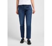 5-Pocket-Jeans LEE "LEE-CAROL", Damen, Gr. 30, Länge 33, blau (schwarz_humor), Denim/Jeans, Obermaterial: 67% Baumwolle, 32% Lyocell, 1% Elasthan, straight fit lang, Jeans 5-Pocket-Jeans, hohe Leibhöh