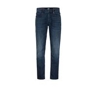 5-Pocket-Jeans LERROS "BAXTER Herrenjeans, 5-Pocket-Style, RELAXED FIT, Gerader", Herren, Gr. 33, Länge 34, mid blau used wash, 99% Baumwolle, 1% Elasthan, Jeans 5-Pocket-Jeans (17548954-33) mid blau 