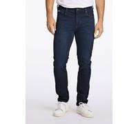 5-Pocket-Jeans LINDBERGH "Jeans Tapered Fit", Herren, Gr. 28, Länge 32, blau (temper blau), Obermaterial: 76% Baumwolle, 22% Polyester, 2% Elasthan, unifarben, gerade, unten schmal, Jeans 5-Pocket-Jea