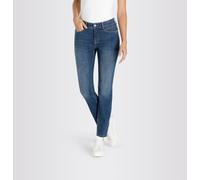 5-Pocket-Jeans MAC "Angela", Damen, Gr. 36, Länge 28, blau (simple wash), Denim/Jeans, Obermaterial: 92% Baumwolle, 6% Polyester, 2% Elasthan, figurbetont, Jeans 5-Pocket-Jeans, Die Schmale (12390420-